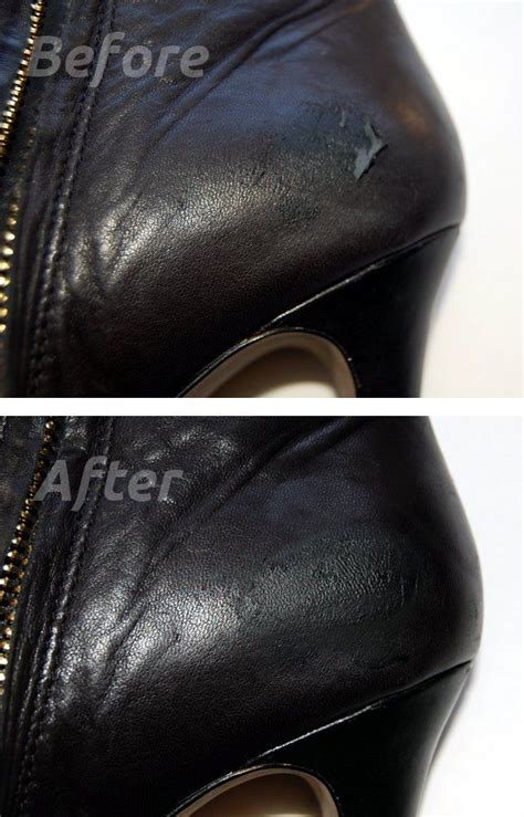 how to repair scuffed fake leather shoes|fix scratches on leather shoes.